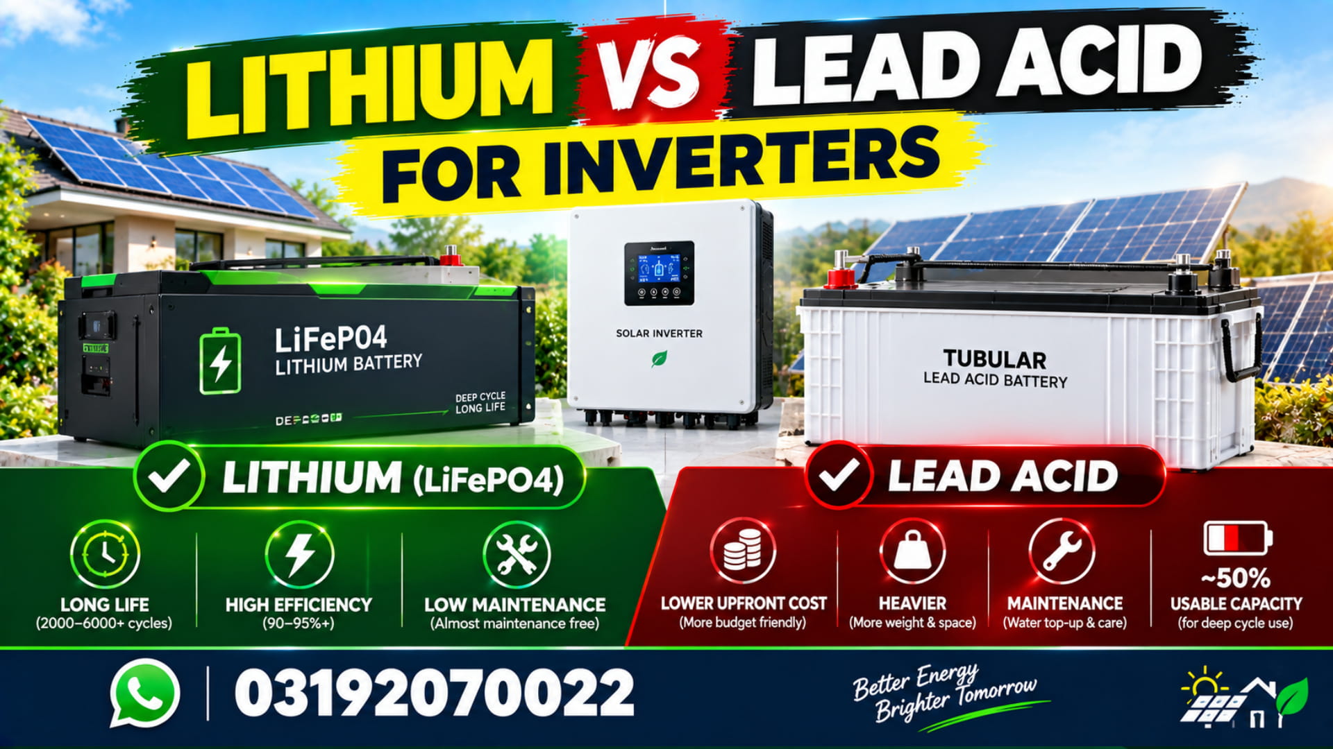 Lithium vs Lead Acid for Inverters