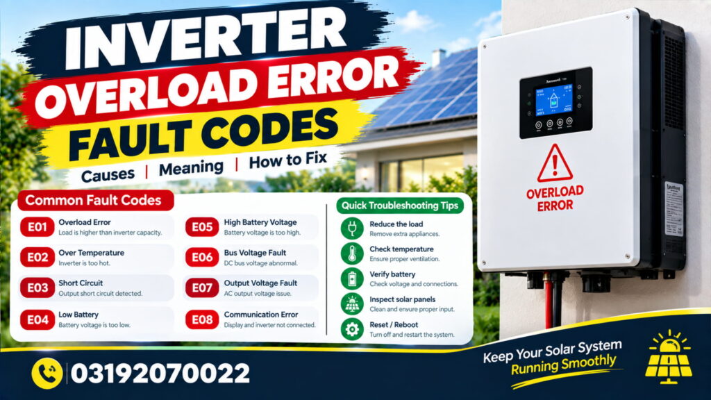 Inverter Overload Error / Fault Codes
