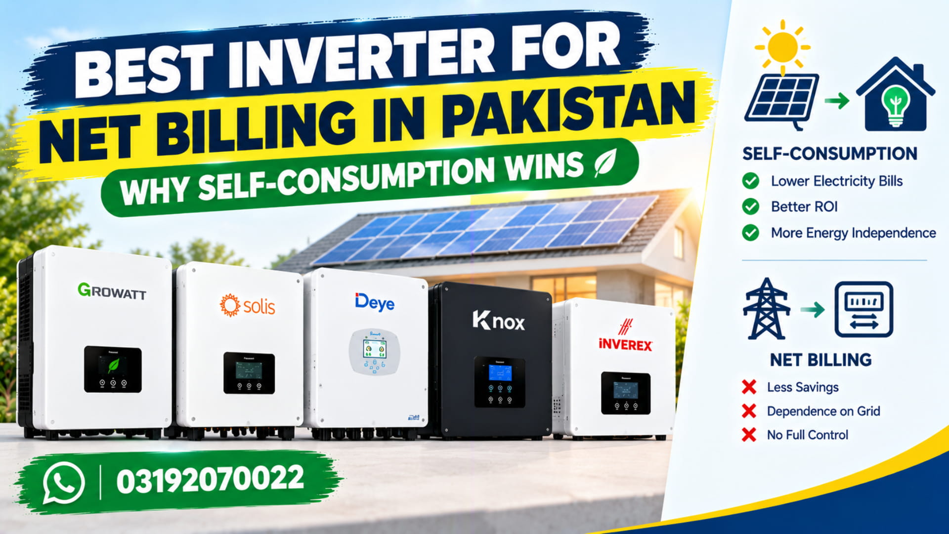 Best Inverter for Net Billing in Pakistan: Why Self-Consumption Wins