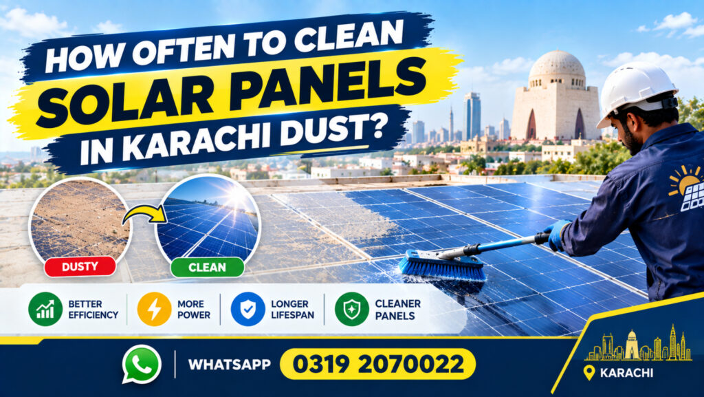 How often to clean Solar Panels in Karachi Dust