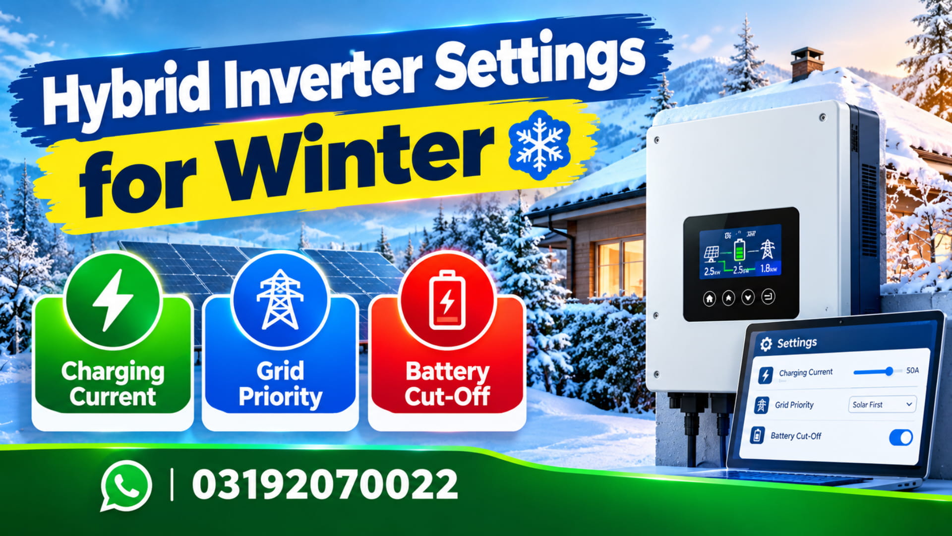 Hybrid Inverter Settings for Winter: Charging Current and Battery Cut-Off