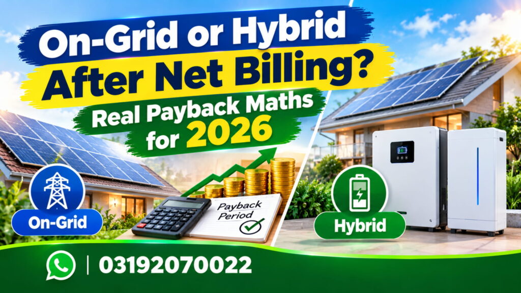 On-Grid or Hybrid After Net Billing? Real Payback Maths for 2026