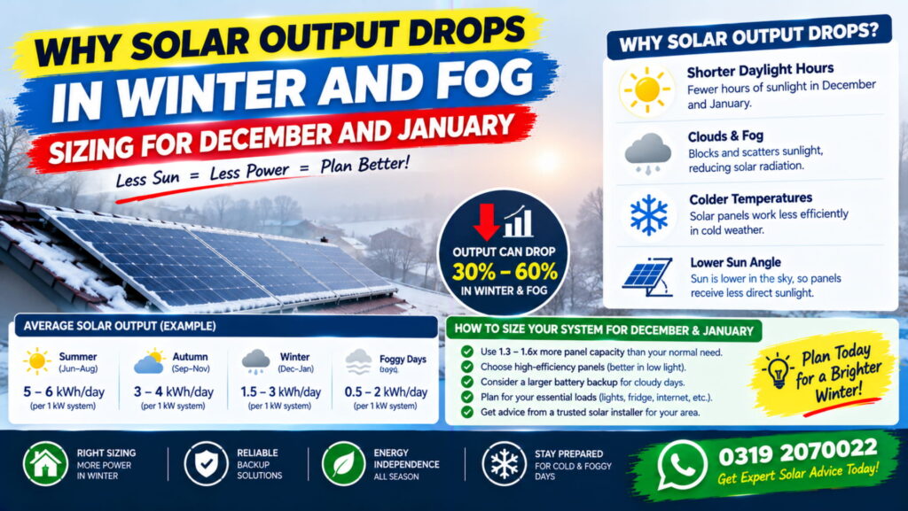 Why Solar Output Drops in Winter and Fog